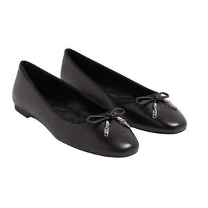 Michael Kors Nori Leather Ballet Flat Black Size 8